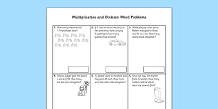 Each page has only one word problem, giving students ample room to draw a math picture or math diagram to show their work. Year 3 Multiplication And Division Word Problems X2 X5 X10