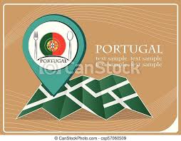 In portugal these are somewhat of a delicacy, and they're made to a much higher standard than most other countries. Map With Pointer Food Portugal Vector Illustration Canstock
