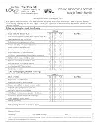 Forklift Inspection Checklist Formm 2 Part 3 Part 4 Part Printed Form