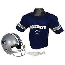 Franklin Sports Nfl Dallas Cowboys Replica Youth Helmet And Jersey Set Cowboys Helmet Football Helmets Nfl Dallas Cowboys