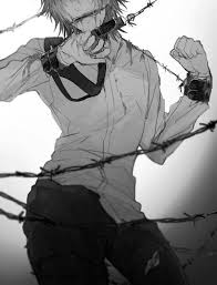 Ill Break Through This Barbed Wire Of Endless Internal Suffering I Will Completely Overcome My Guilt Dark Anime Anime Guys Anime