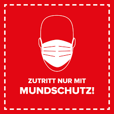 Das land niedersachsen wollte die maskenpflicht in geschäften in gebieten mit einer inzidenz unter 35 aufheben. Schilder Aufkleber Zutritt Nur Mit Mundschutz Rot Nord Display