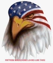 War Paint Eagle Cross Stitch Pattern Look Eagle Painting Rock Painting Designs Painting
