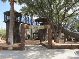 The Foster Tree House Playground Located In The El Paso Zoo Opened For Spring Break 2014 Tree House Playground El Paso Zoo Playground Structures