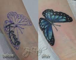 Cover Up Butterfly Tattoo Cover Up Kelebek Dovmesi Cover Tattoo Butterfly Tattoo Cover Up Tattoo Work