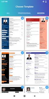 Resume Builder App Free Cv Maker Cv Templates 2020 For Android Apk Download