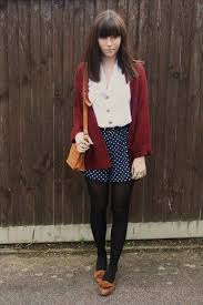 Black And White Polka Dot Dress With Black Tights Pin By Hailey Bozeat On A W Outfits Polka Dot Skirt Outfit Dot Skirt Outfit Clothes