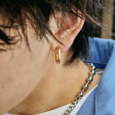 Eddie hoops エディ 3サークル 甘辛 モチーフ フープピアス 楕円 登坂