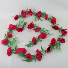 Use our beautiful artificial flowers to brighten up your home all year round. Silk Poppy Garland Red 184cm Artificial Flowers