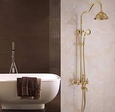 4.2 out of 5 stars 44 ratings. Shower Wall Mounted Bathroom Shower Set Copper Hot And Cold Water Lift Shower Set Bath Artifact Gold Bath Shower Mixer Shower Set Bathroom Mixer Taps
