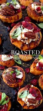 Sweet Potato Rounds With Goat Cheese Appetizers Ciaoflorentina Recipe Sweet Potato Rounds Recipe Roasted Sweet Potatoes Appetizer Recipes