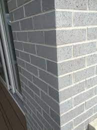 ← painted brick house with red color. Light Grey Bricks Brick Exterior House Brick House Exterior Colors Grey Painted Brick House