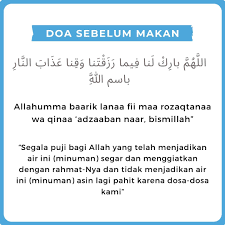 Doa Sebelum Makan Bahasa Arab Dan Artinya