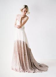Sierra A Modern Chiffon And Rose Gold Sequinned Wedding Dress Wedding Dress Sequin Beautiful Dresses Wedding Dresses