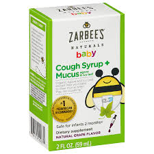 zarbees naturals baby cough syrup mucus reducer grape