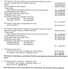 Penghitungan Pph Pasal 21 Dtp Atas Bonus