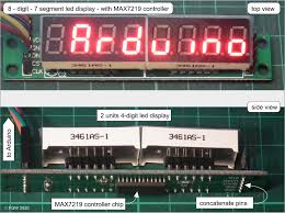 The library supports both anode and cathode displays and using the library you can . Eight Digit 7 Segment Led Display For Arduino Controlled By A Max7219 Chip Thesolaruniverse