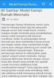 Memasang kanopi merupakan salah satu treatment khusus untuk membuat rumah hunian kamu menjadi lebih homey dan nyaman. Model Kanopi Teras Rumah Fur Android Apk Herunterladen