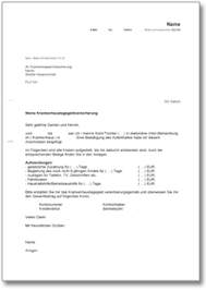 Der antrag auf erteilung eines grundbuchauszugs kann auch formlos bei jedem grundbuchamt gestellt werden. Antrag Auf Erstattung Von Krankenhaustagegeld Ch Musterbrief Download