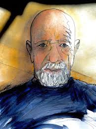 Watercolor and ink pen. Size А3.