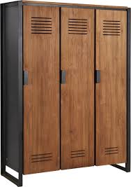 Schrank Industriedesign Kleiderschrank Metall Und Holz Breite 120 Cm Kleiderschranke Schranke Kleiderschrank Metall Kleiderschrank Holz Industriedesign