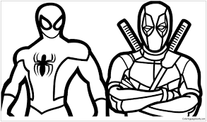 Read 13 best of free printable kids coloring pages image. Spiderman And Deadpool Coloring Pages Deadpool Coloring Pages Coloring Pages For Kids And Adults