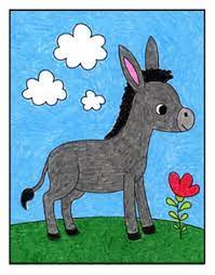 How To Draw A Donkey · Art Projects For Kids