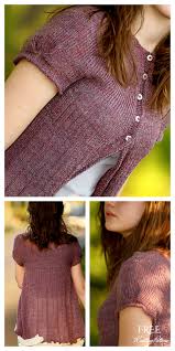 My stiches much tighter than the video shows, i am a beginner. Short Sleeve Cardigan Free Knitting Pattern Knitting Pattern