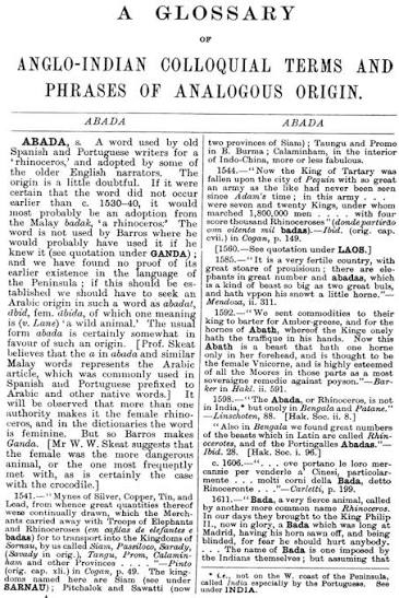 Hobson Jobson - A Glossary of Collquial Anglo-Indian Words and Phrases, and of Kindred Terms, Etymological, Historical, Geographical and Discursive | Exotic India Art