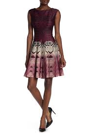 Gabby Skye Ombre Geometric Sleeveless Dress Regular Plus Size Hautelook