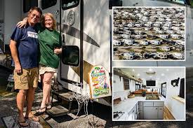 Single mother and her two daughters live in a mobile home because they  can’t afford to pay rent in C