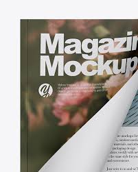 Opened Matte Magazine Mockup In Stationery Mockups On Yellow Images Object Mockups