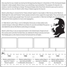 Martin luther was assassinated at 6:01 pm on april 4, 1968, at the lorraine motel in memphis, tennessee. Martin Luther King Worksheets Free Printables Education Com