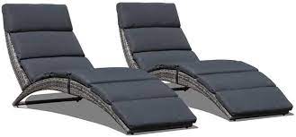 Check spelling or type a new query. Buy Joivi Patio Chaise Lounge Outdoor Lounge Chair Pe Rattan Foldable Chaise Lounger With Removable Dark Gray Cushion Suitable For Poolside Garden Balcony 2 Pack Online In Vietnam B08cxm2v58