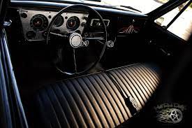 Classic Straight Pleated Black Leather Truck Bench Seat Black Leather Seating Black Leather Benches Ford Pickup Trucks