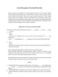 Surat Perjanjian Waralaba