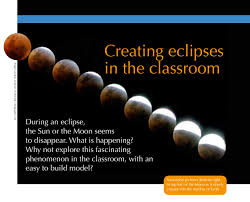 A lunar eclipse is an astronomical phenomenon it happens when the moon passes directly into the shadow of the earth which can only occur on the night of a full moon and when it happens the moon, sun, and earth are exactly or very closely aligned with earth between sun. Creating Eclipses In The Classroom Activities Unawe