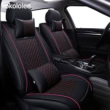 Kokololee Car Seat Covers Set For Lada Granta Renault Logan Peugeot 206 Geely Emgrand Ec7 Ssangyong Kyron Leather Car Seat Covers Car Seats Car Seat Cover Sets