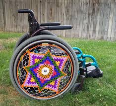 Wheelchair Wheel Covers Wheelchair Decoration Ideas Wheelchair Costumes Cool Wheelchairs Decorative Wheelchair Covers Wheel Decor Wheel Cover Porch Garden