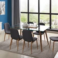 Edgardo Glass Dining Table Reviews Allmodern Side Chairs Dining Glass Dining Table Rectangular Rustic Dining Table Set