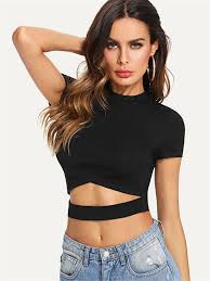 Explore the newest trends and essentials designed for any and every occasion! Shein Crop Top Mit Wickel Design Und Ausschnitt Aktuelle Trends Gunstig Kaufen Shein Deutschland