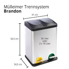 Besonders wichtig ist dies bei mülleimern für die küche. Mulleimer Kuche Brandon Tretvorrichtung 36 L Volumen Dayton De