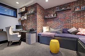 Basement Home Office Design And Decorating Tips Contemporary Home Office Home Office Space Basement Home Office
