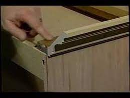 I am going to attached cherry crown molding to the top of our cherry kitchen cabinets and i have never installed crown molding before. Cabinet Crown Molding Youtube