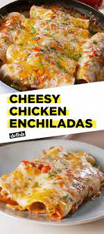 These Cheesy Chicken Enchiladas Are An All Time Favorite Recipe Cheesy Chicken Enchiladas Mexican Food Recipes Enchilada Recipes