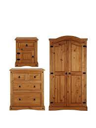 This Amazing Value 3 Piece Solid Pine Bedroom Furniture Set Contains A 2 Door Bedroom Furniture Sets Furniture Bedroom Furniture