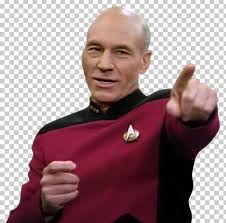 Patrick Stewart Jean Luc Picard Star Trek The Next Generation Meme James T Kirk Png Clipart