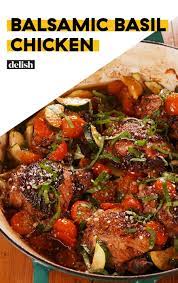 In A Dinner Rut Make Balsamic Basil Chicken Recipe Chicken Recipes Chicken Dinner Chicken Main Dishes
