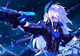 Teal blue & dark blue look to add both consistency and shine, use a glossy shade, one shade aquamarine is a full coverage turquoise blue hair color. Wallpaper Gun Long Hair White Hair Anime Girls Blue Eyes Elsword Computer Wallpaper 2188x1525 Xtrgames 40206 Hd Wallpapers Wallhere