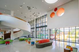 Nelson Mandela Children S Hospital Combines Concrete And Brick With Colourful Details And Big Win Hospital Architecture Hospital Design Nelson Mandela Children
